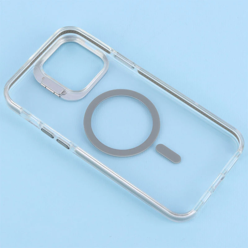 قاب PC Protection Case شفاف مگ سیف استندشو آیفون iPhone 13 Pro Max