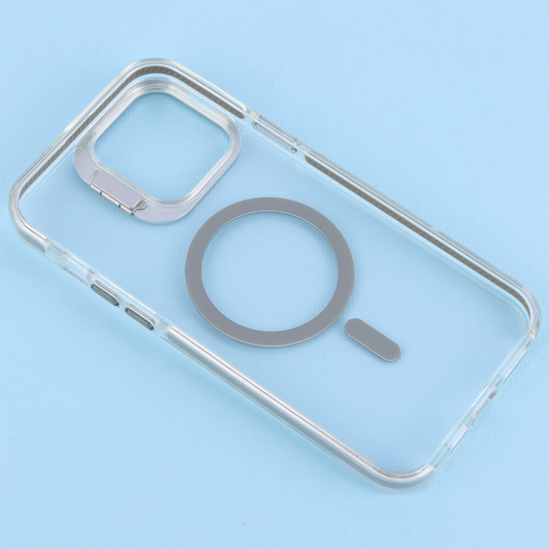 قاب PC Protection Case شفاف مگ سیف استندشو آیفون iPhone 13 Pro Max