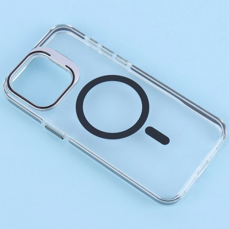 قاب PC Protection Case شفاف مگ سیف استندشو آیفون iPhone 15 Pro Max