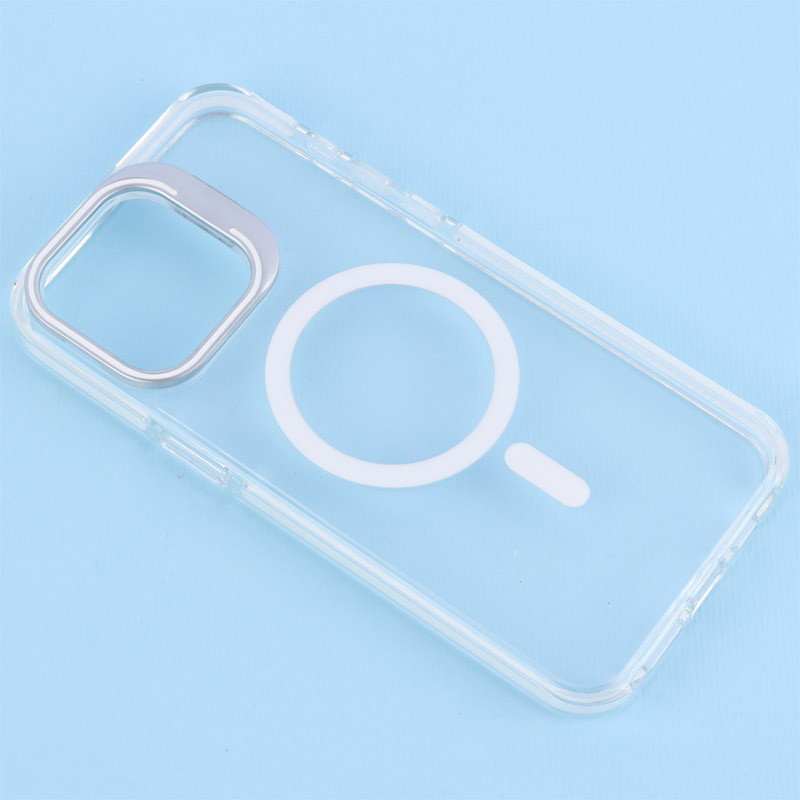 قاب PC Protection Case شفاف مگ سیف استندشو آیفون iPhone 15 Pro Max