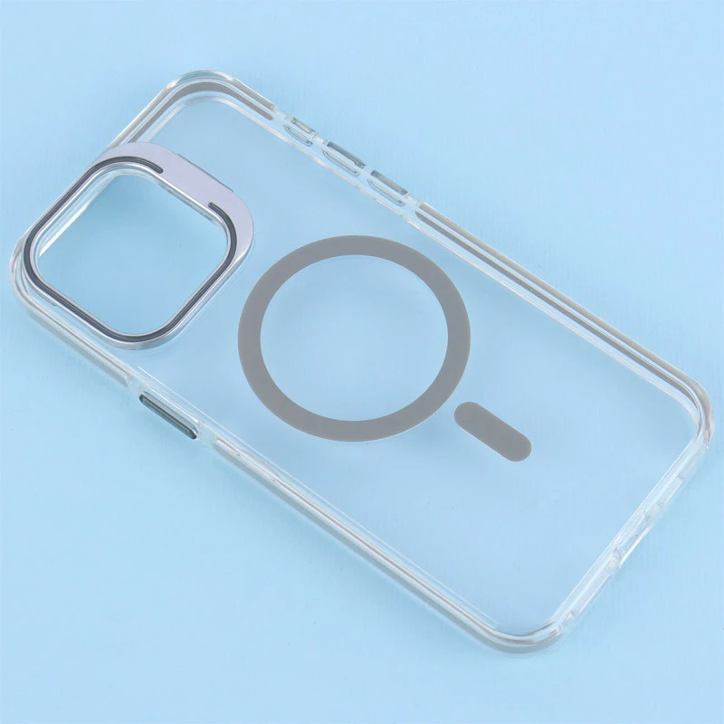 قاب PC Protection Case شفاف مگ سیف استندشو آیفون iPhone 15 Pro Max
