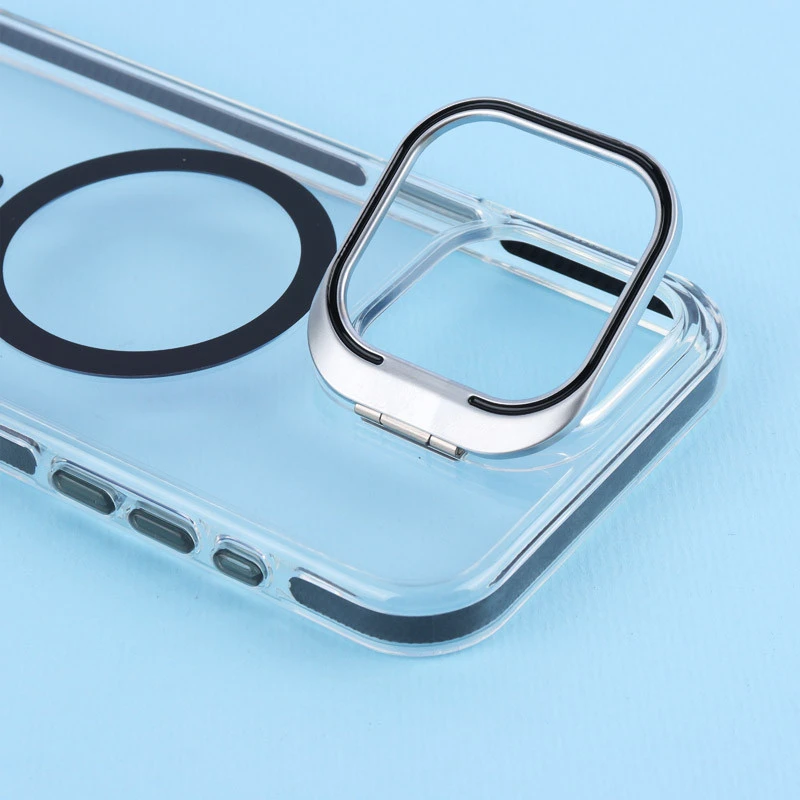 قاب PC Protection Case شفاف مگ سیف استندشو آیفون iPhone 15 Pro Max