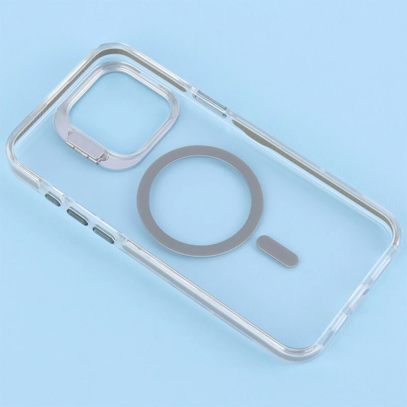 قاب PC Protection Case شفاف مگ سیف استندشو آیفون iPhone 15 Pro Max