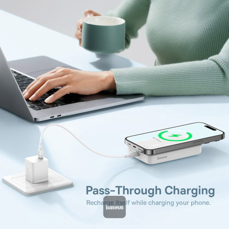 پاور بانک بی سیم فست شارژ 10000 باسئوس Baseus Magnetic Mini PPCX11020 PD 30W