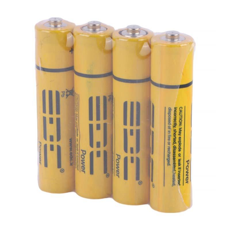 باتری چهارتایی نیم قلمی EDC Power Alkaline R03 1.5V AAA شرینک