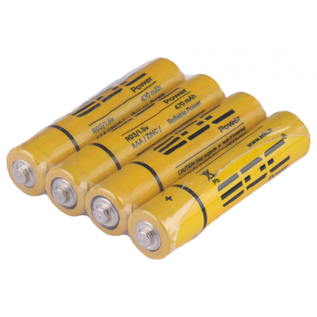 باتری چهارتایی نیم قلمی EDC Power Alkaline R03 1.5V AAA شرینک