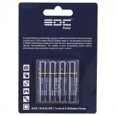 باتری چهارتایی نیم قلمی EDC Power Alkaline LR03 1.5V AAA