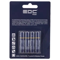 باتری چهارتایی نیم قلمی EDC Power Alkaline LR03 1.5V AAA