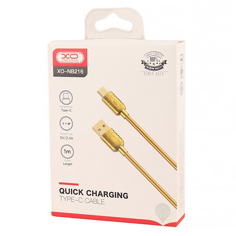 کابل تایپ سی فست شارژ XO XO-NB216 2.4A 1m