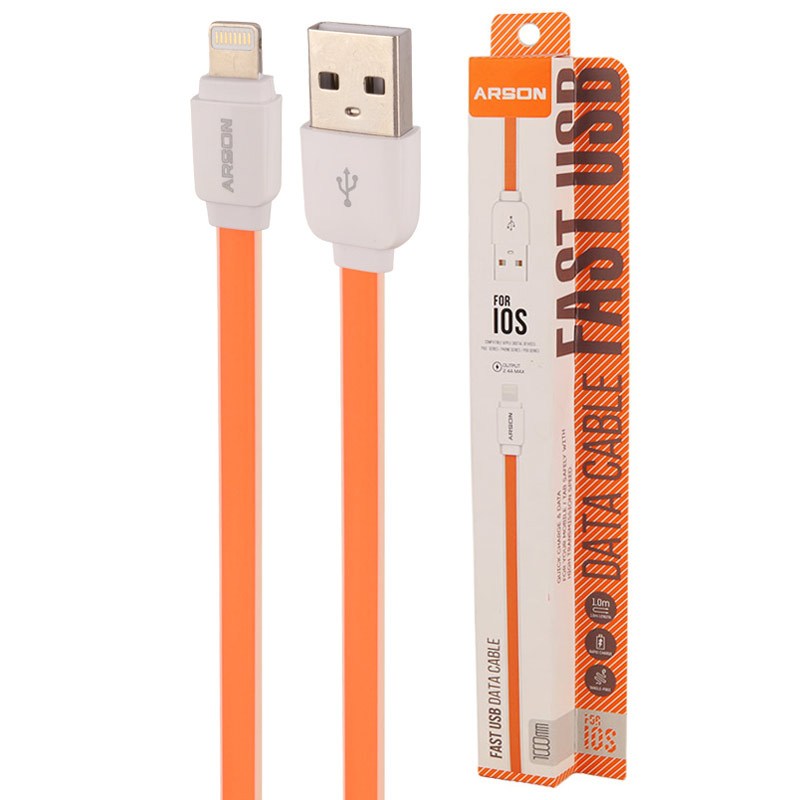 کابل آیفونی فست شارژ Arson AN-X07 2.4A 1m
