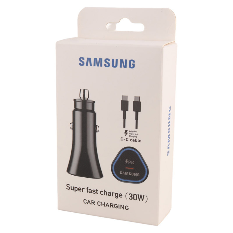 شارژر فندکی فست شارژ Samsung EP-L502 3A PD3.0 30W + کابل تایپ سی