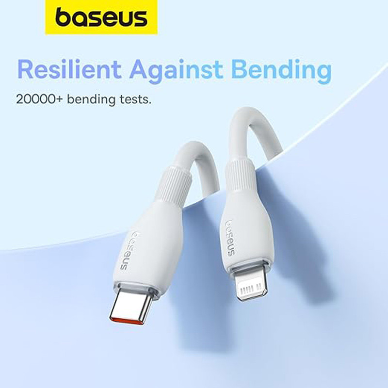 کابل تبدیل فست شارژ Baseus Pudding Series P1035570 Type-C To Lightning 2.22A PD 20W 1.2m