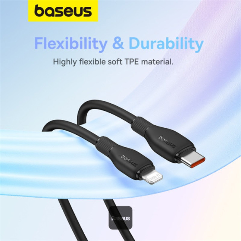 کابل تبدیل فست شارژ Baseus Pudding Series P1035570 Type-C To Lightning 2.22A PD 20W 1.2m
