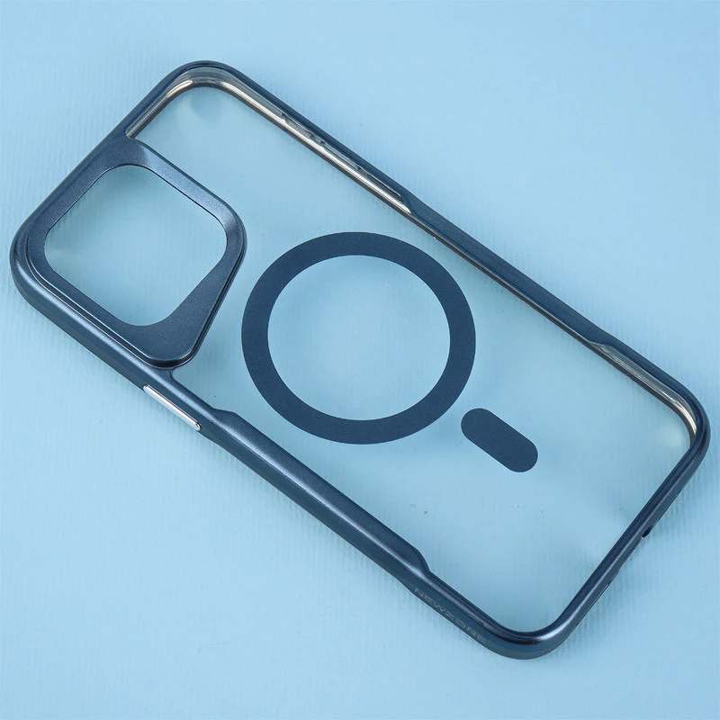 قاب مگ سیف شفاف طرح تیتانیوم Q Series آیفون iPhone 15 Pro Max