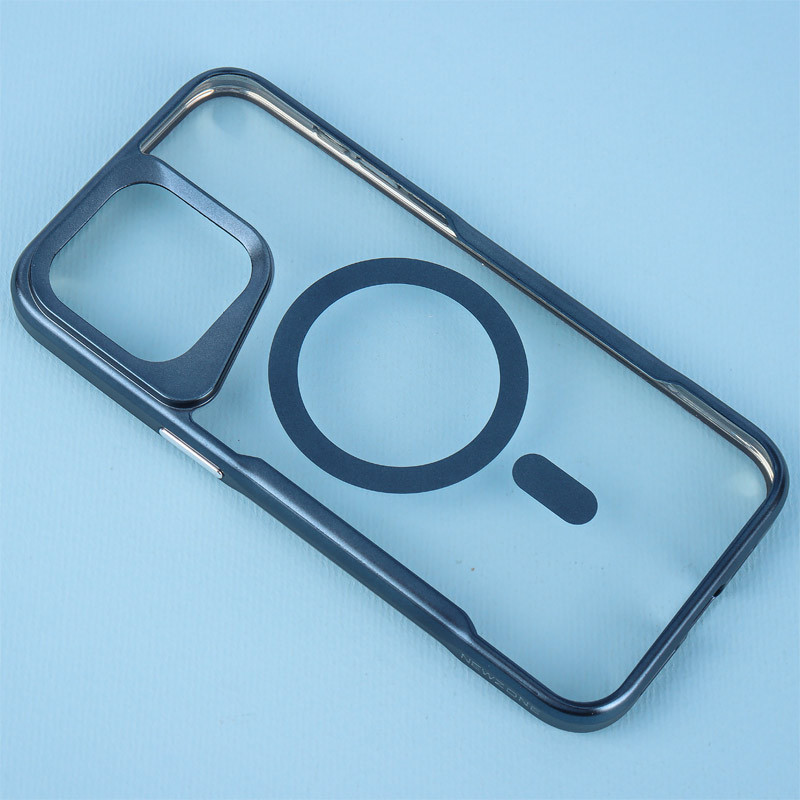 قاب مگ سیف شفاف طرح تیتانیوم Q Series آیفون iPhone 15 Pro Max