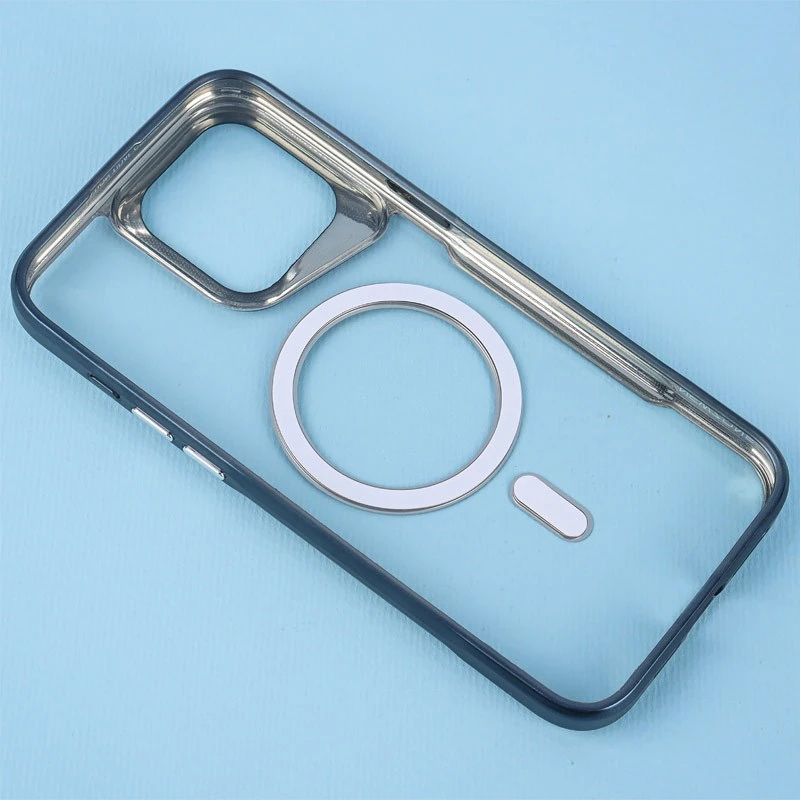 قاب مگ سیف شفاف طرح تیتانیوم Q Series آیفون iPhone 15 Pro Max