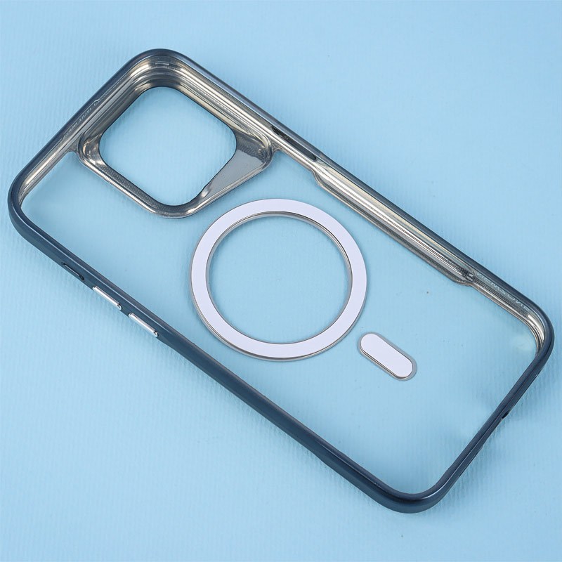قاب مگ سیف شفاف طرح تیتانیوم Q Series آیفون iPhone 15 Pro Max