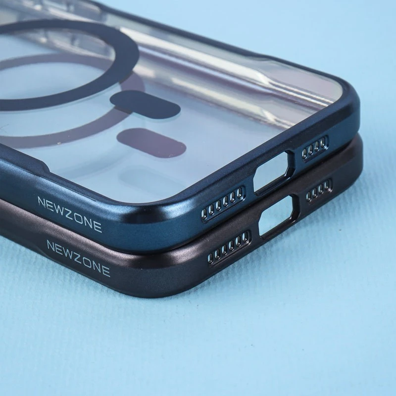 قاب مگ سیف شفاف طرح تیتانیوم Q Series آیفون iPhone 15 Pro Max