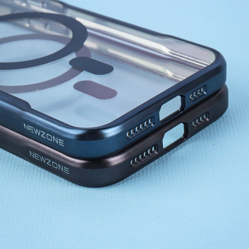 قاب مگ سیف شفاف طرح تیتانیوم Q Series آیفون iPhone 15 Pro Max