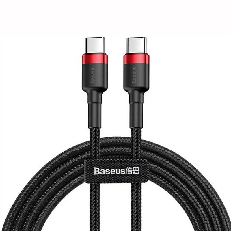 کابل تبدیل فست شارژ Baseus Cafule CATKLF-G Type-C To Type-C 3A QC3.0 PD2.0 60W 1m