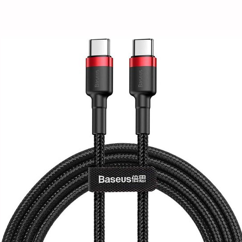 کابل تبدیل فست شارژ Baseus Cafule CATKLF-G Type-C To Type-C 3A QC3.0 PD2.0 60W 1m