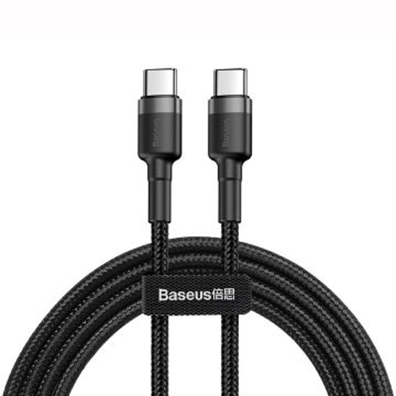 کابل تبدیل فست شارژ Baseus Cafule CATKLF-G Type-C To Type-C 3A QC3.0 PD2.0 60W 1m