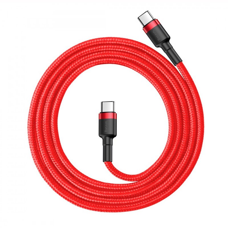 کابل تبدیل فست شارژ Baseus Cafule CATKLF-G Type-C To Type-C 3A QC3.0 PD2.0 60W 1m
