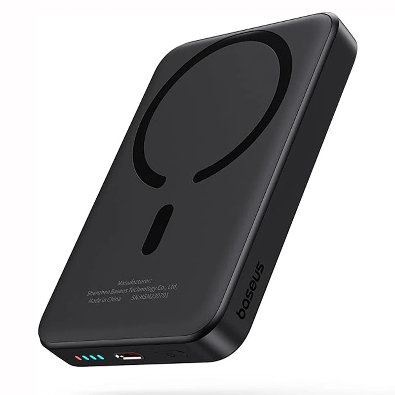 پاور بانک بی سیم فست شارژ 5000 باسئوس Baseus Magnetic Mini P10022107 PD 20W