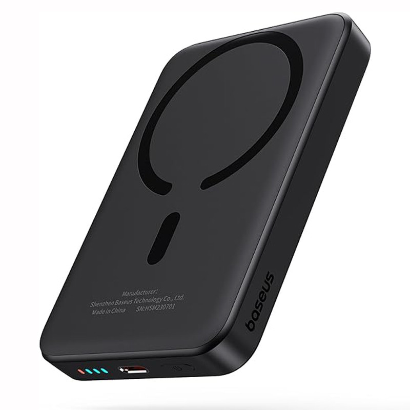 پاور بانک بی سیم فست شارژ 5000 باسئوس Baseus Magnetic Mini P10022107 PD 20W