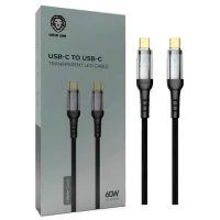 کابل تبدیل فست شارژ Green Lion GNLEDC60CTCBK Type-C To Type-C 60W 1m
