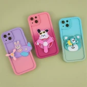 قاب سیلیکونی آیفون iPhone 13 اسپینر دار محافظ لنزدار دورنگ