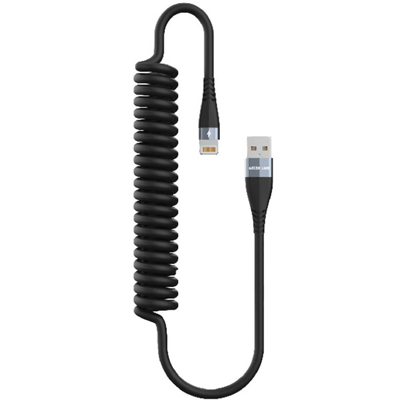 کابل آیفونی Green Lion GNSPRNGATLBK QC PD 27W 1.8m