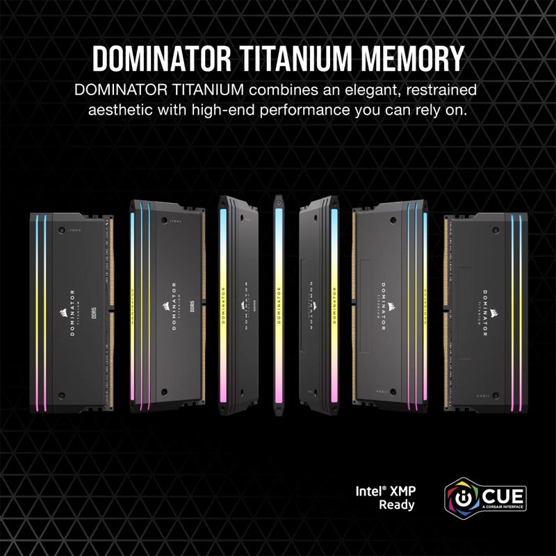 رم کامپیوتر Corsair Dominator Titanium RGB DDR5 64GB 6600MHz CL32 Dual