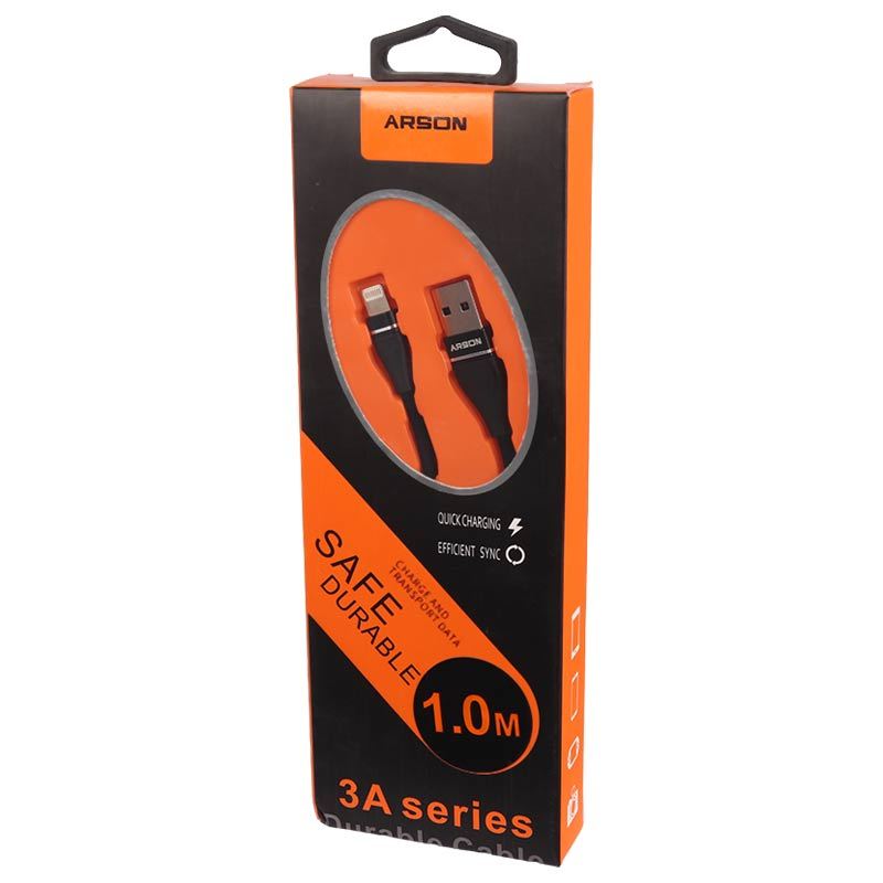 کابل آیفونی فست شارژ Arson AN-3A 1m