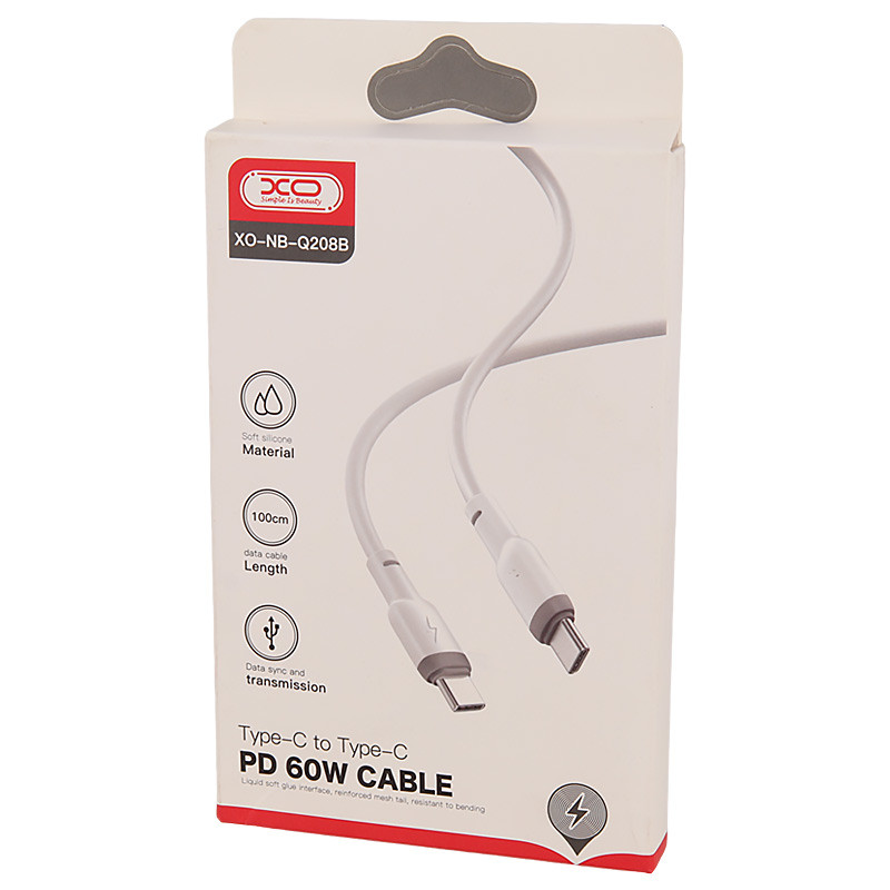 کابل تبدیل فست شارژ XO XO-NB-Q208B Type-C to Type-C PD 60W 1m