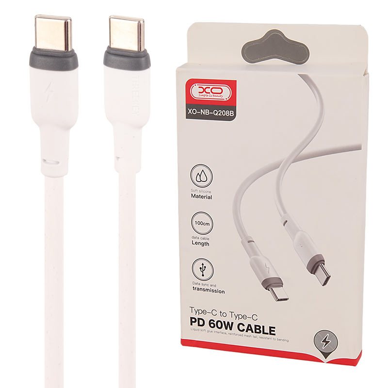 کابل تبدیل فست شارژ XO XO-NB-Q208B Type-C to Type-C PD 60W 1m