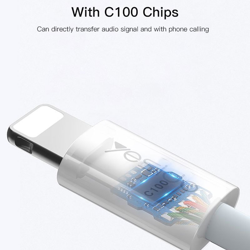 کابل تبدیل Yesido YAU33 Lightning To AUX