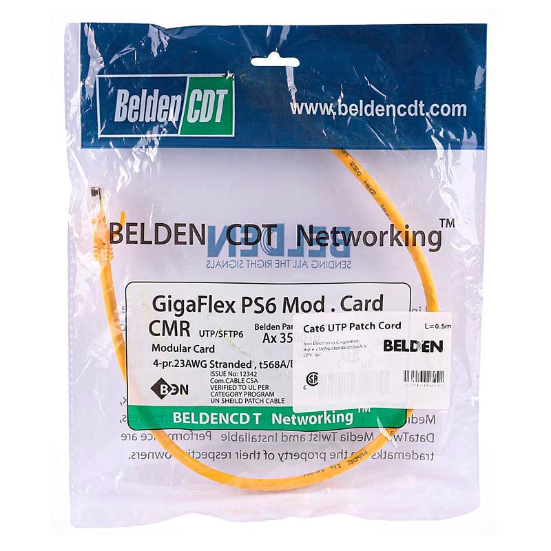 کابل شبکه Belden Cat6 0.5m