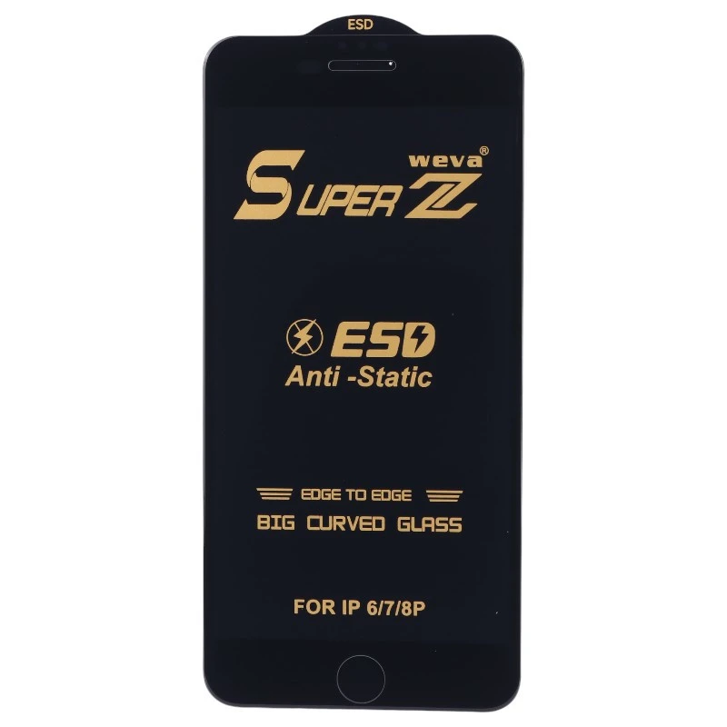 گلس Super Z آنتی استاتیک Weva آیفون iPhone 7 Plus / 8 Plus مشکی