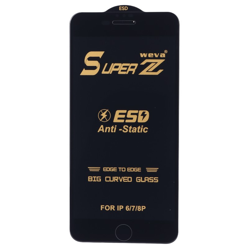 گلس Super Z آنتی استاتیک Weva آیفون iPhone 7 Plus / 8 Plus مشکی