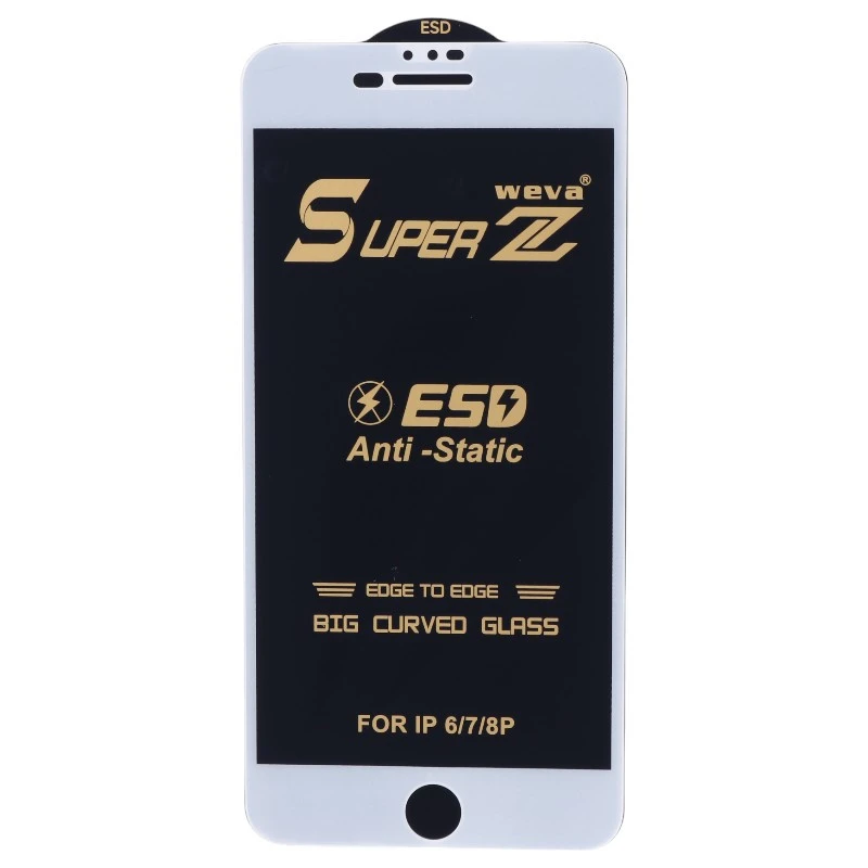 گلس Super Z آنتی استاتیک Weva آیفون iPhone 7 Plus / 8 Plus سفید