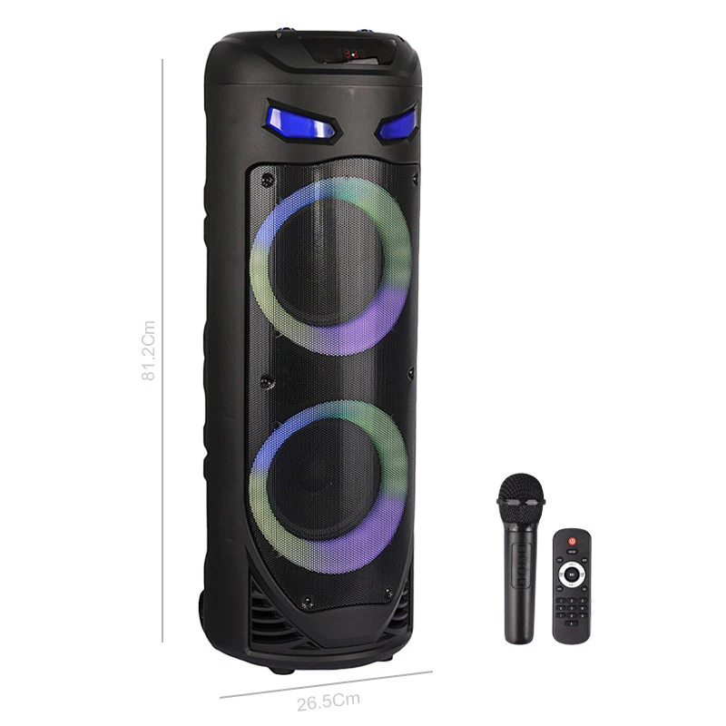 اسپیکر چمدانی بلوتوثی رم و فلش خور Sing-E ZQS8237 + میکروفون و ریموت کنترل