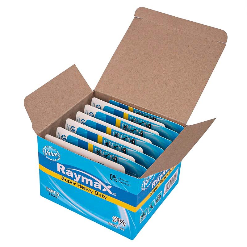 باتری کتابی Raymax Super Heavy Duty 6F22 9V
