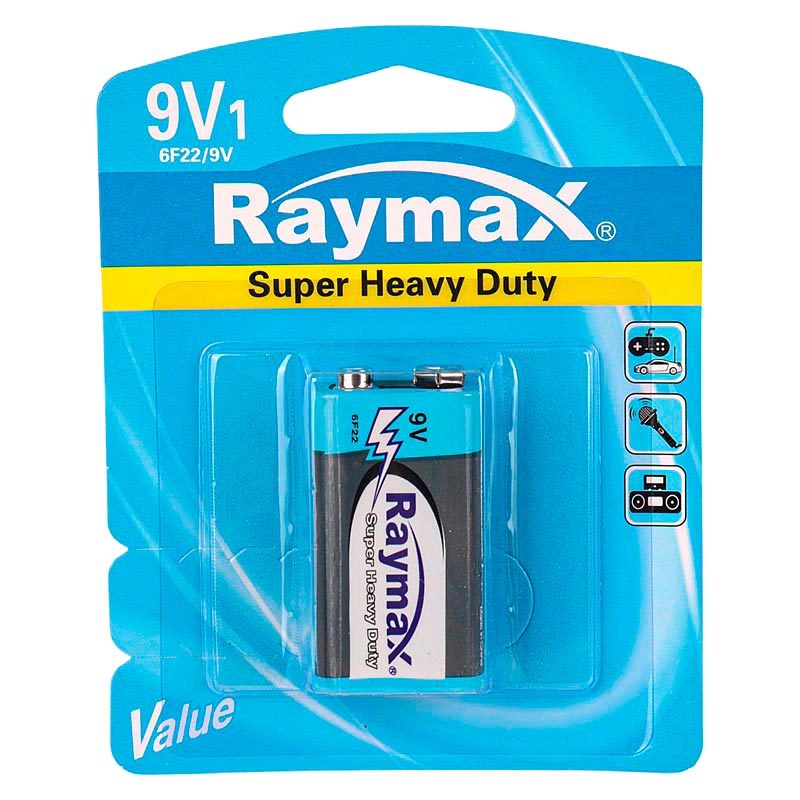 باتری کتابی Raymax Super Heavy Duty 6F22 9V