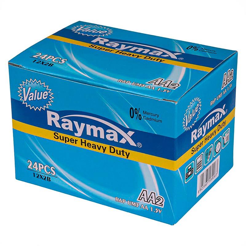 باتری دوتایی قلمی Raymax Super Heavy Duty R6P 1.5V AA