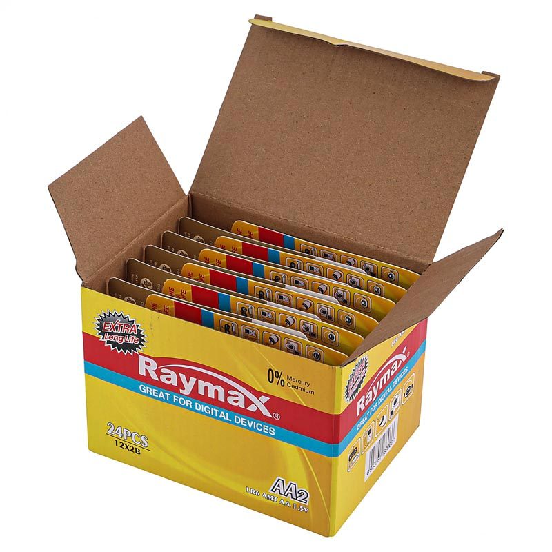 باتری دوتایی قلمی Raymax Alkaline Extra LR6 1.5V AA