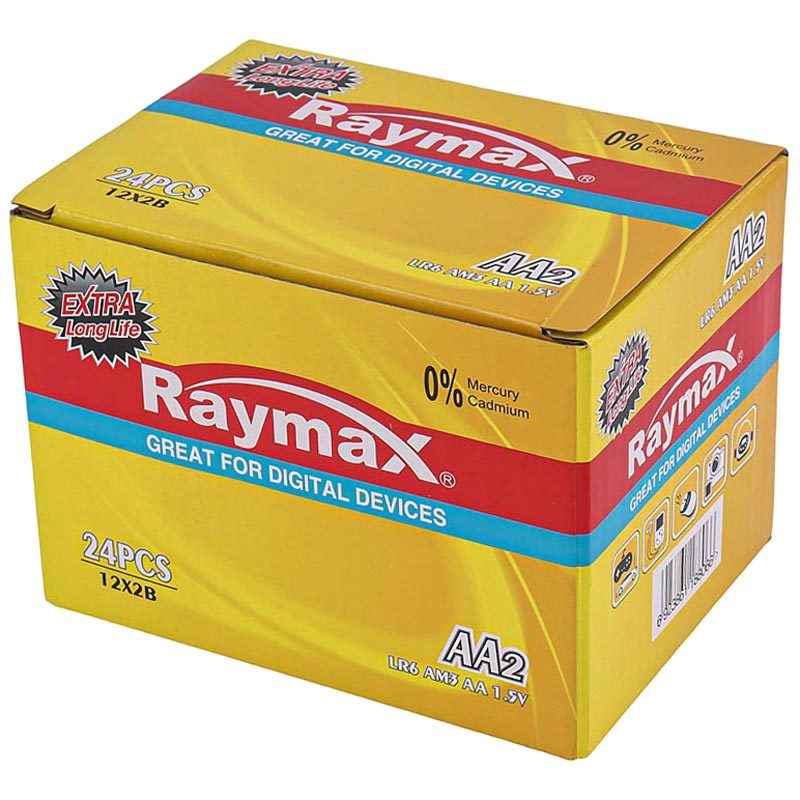 باتری دوتایی قلمی Raymax Alkaline Extra LR6 1.5V AA