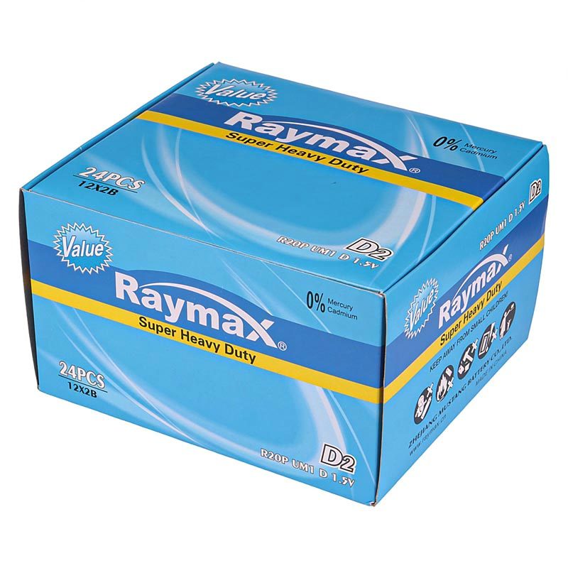 باتری دوتایی بزرگ Raymax Super Heavy Duty 1.5V D