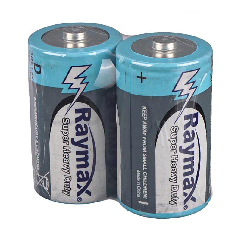 باتری دوتایی بزرگ Raymax Super Heavy Duty 1.5V D شرینک