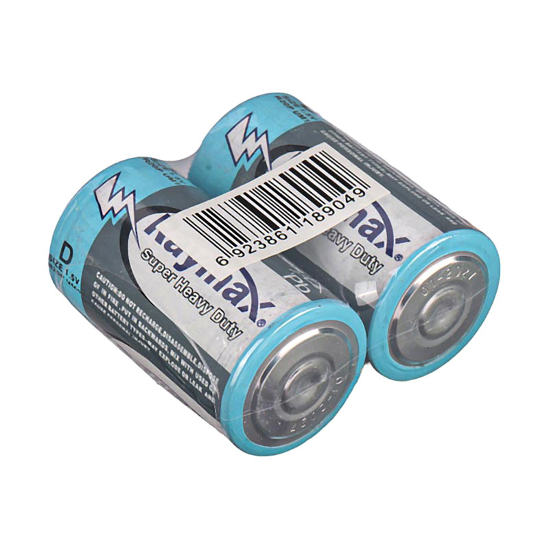 باتری دوتایی بزرگ Raymax Super Heavy Duty 1.5V D شرینک